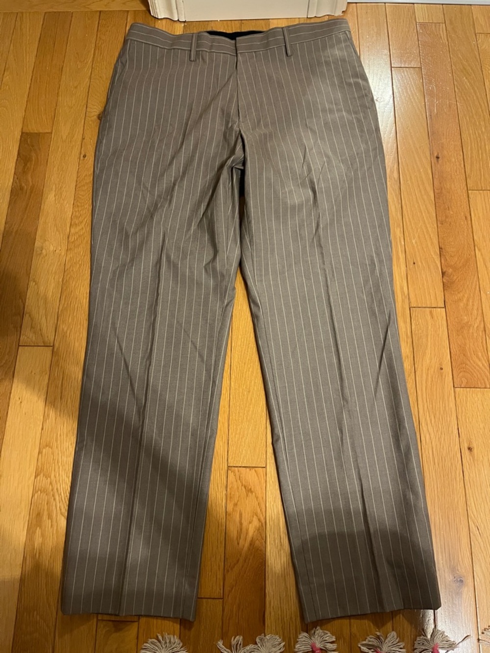 Banana Republic grey pinstripe slim fit pants